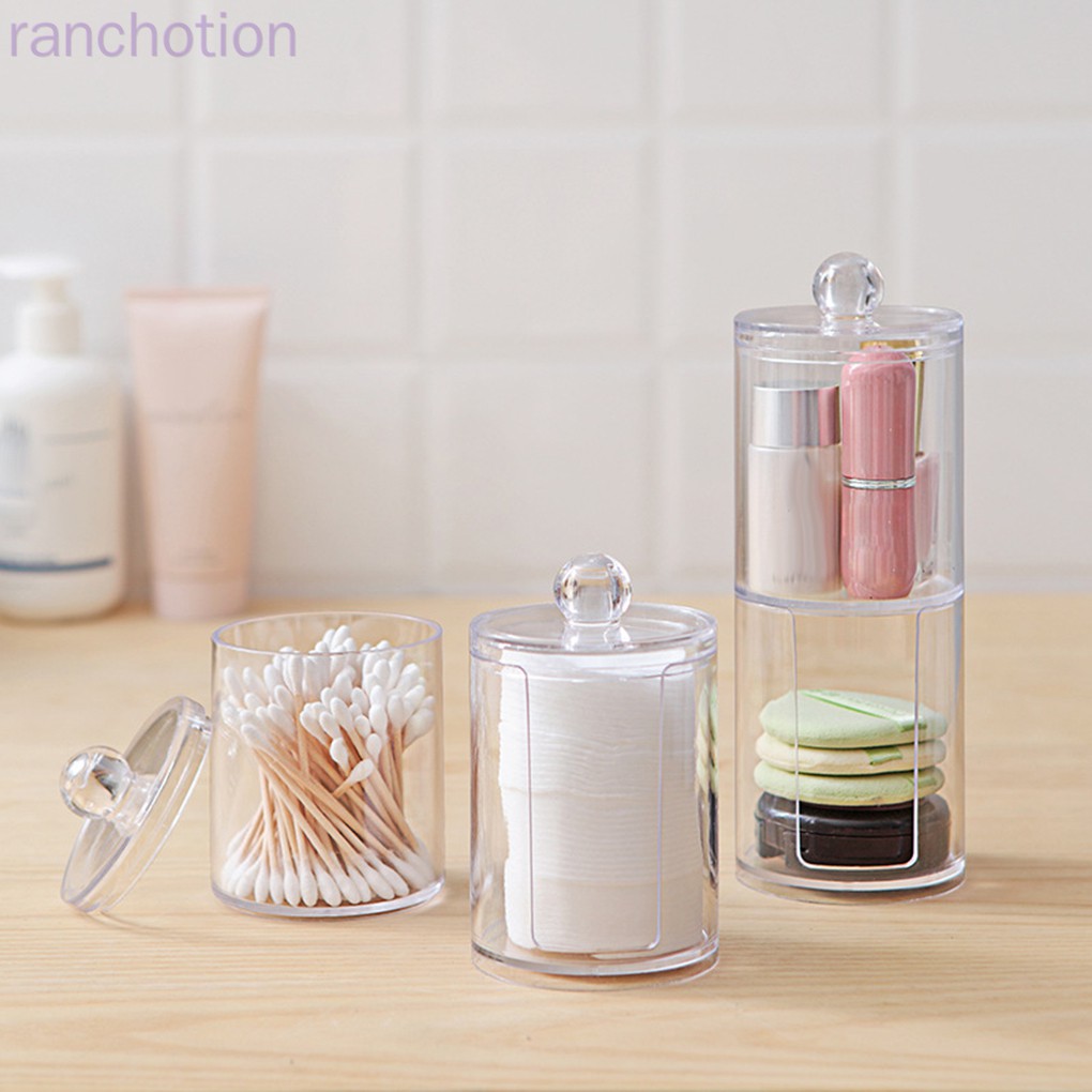 Hộp đựng bông tẩy trang trong suốt đa dụng
