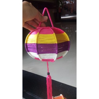 Đèn lồng Hội An [ đèn đan chỉ màu 15cm]