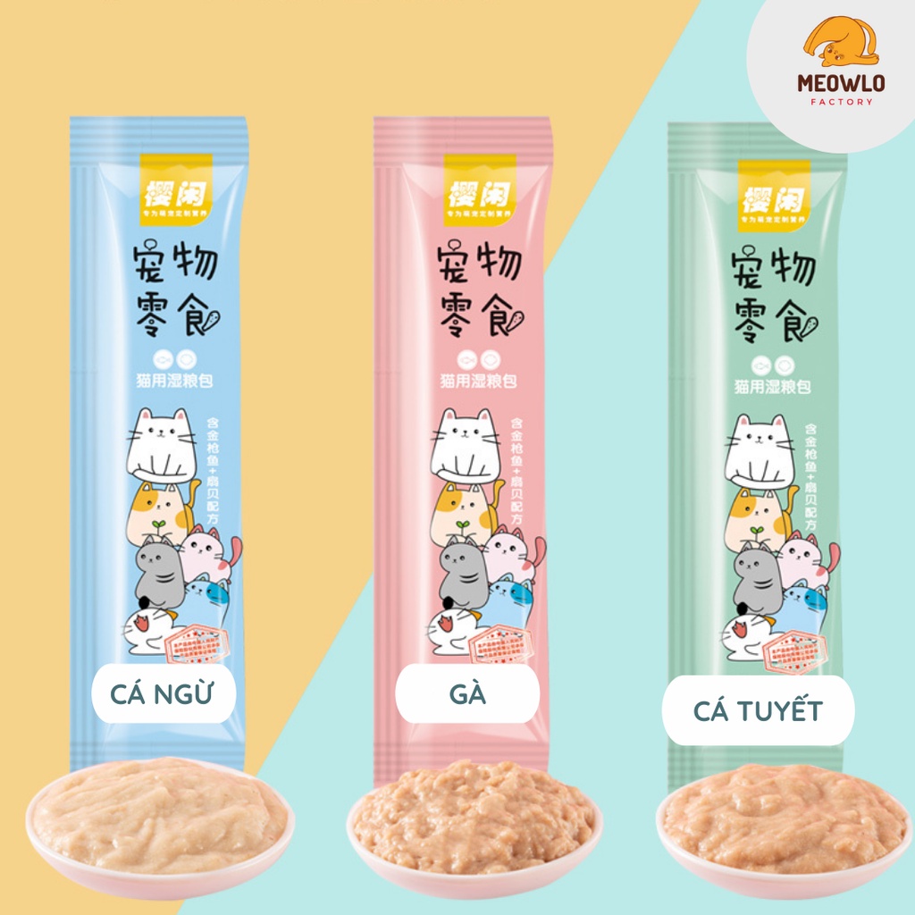 Soup thưởng thịt tươi cho mèo MUMARGIN  HỎA TỐC  sup thưởng hương từ thịt thật tươi ngon không chất tạo mùi màu