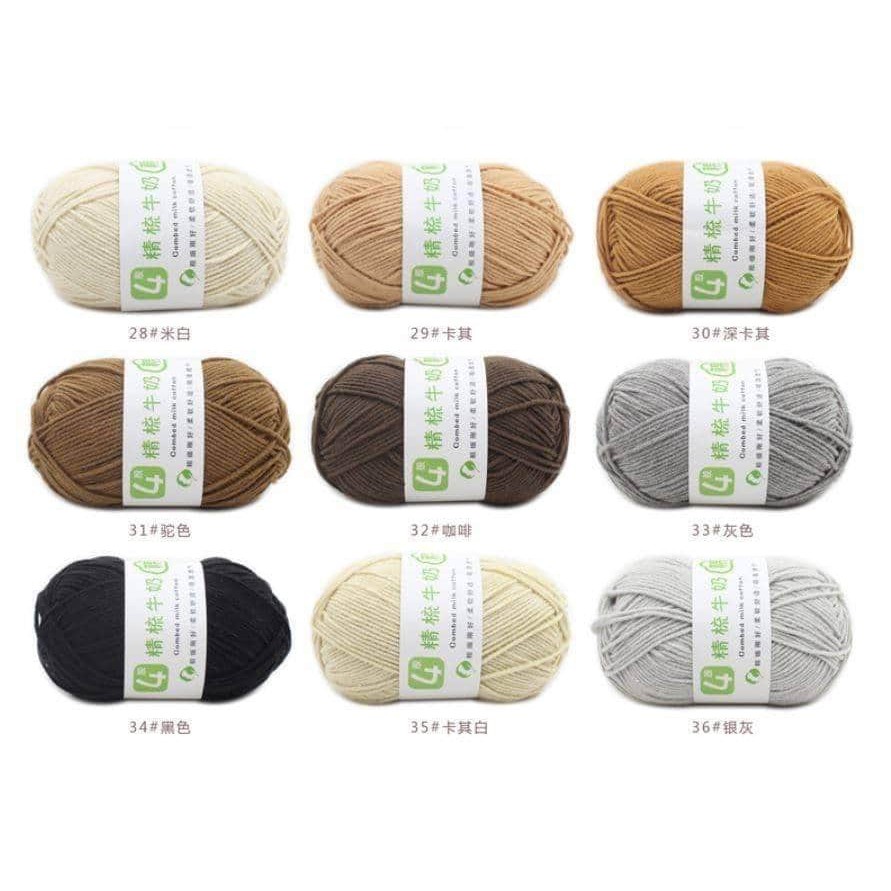 Len Milk cotton 50g _ Milk 4S Combed