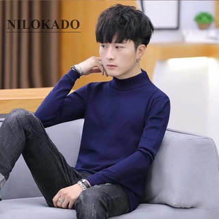 Áo len nam cổ lửng 3 phân hàn quốc