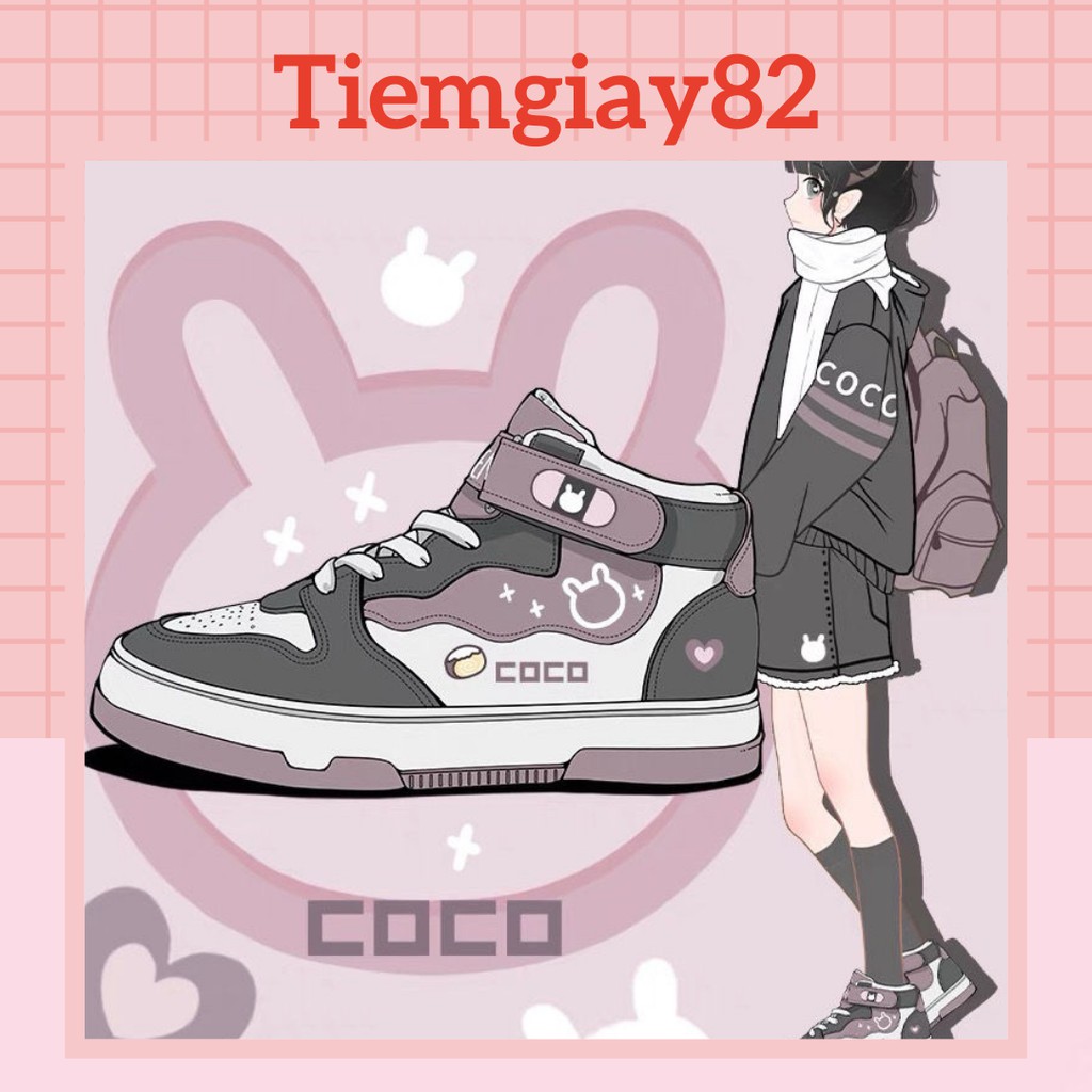 Giày thể thao sneaker cổ cao Anime (Kèm Ảnh Thật)