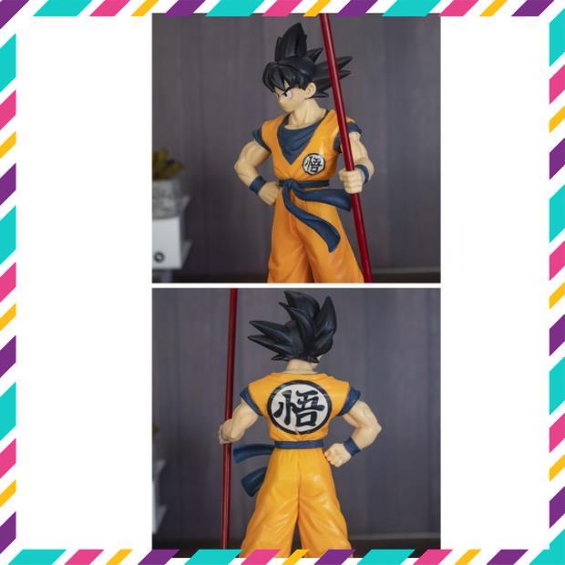 Mô Hình Dragon Ball Songoku Cầm Gậy - Hàng Cao Cấp, Cao 27cm FullBox