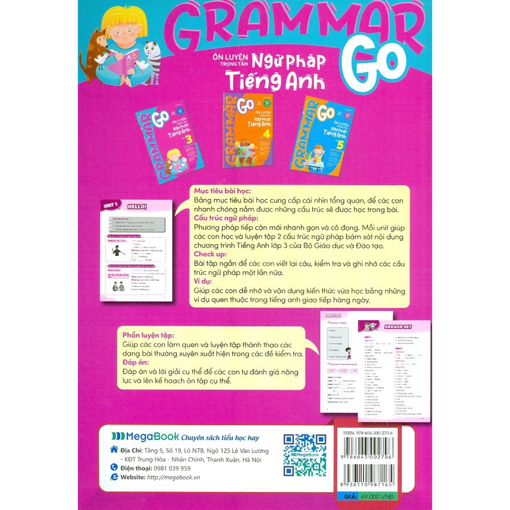 Sách - Grammar Go - Ôn Luyện Trọng Tâm Ngữ Pháp Tiếng Anh Lớp 3
