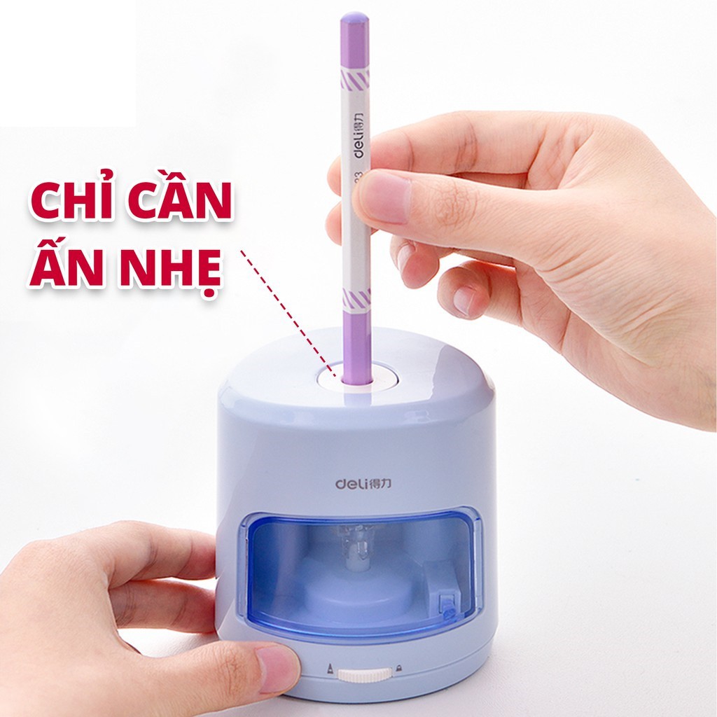 Gọt bút chì điện tự động Deli - 1 chiếc - MGBC00X