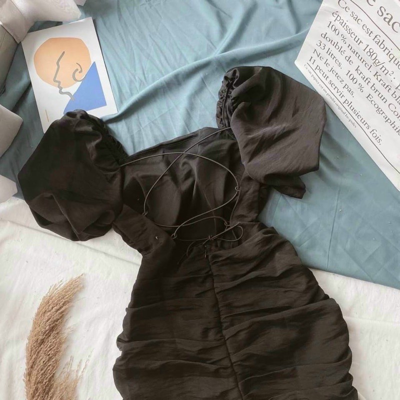Đầm body đan lây lưng