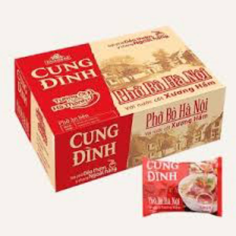 Thùng 30 gói phở bò Cung Đình Hà Nội 73g