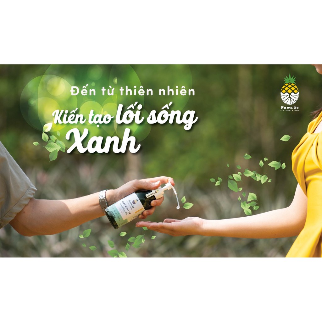 Nước rửa tay sát khuẩn Fuwa3e hữu cơ mùi tinh dầu quýt diệt vi khuẩn, giữ ẩm, làm mềm và chống lão hóa da 100-300ml