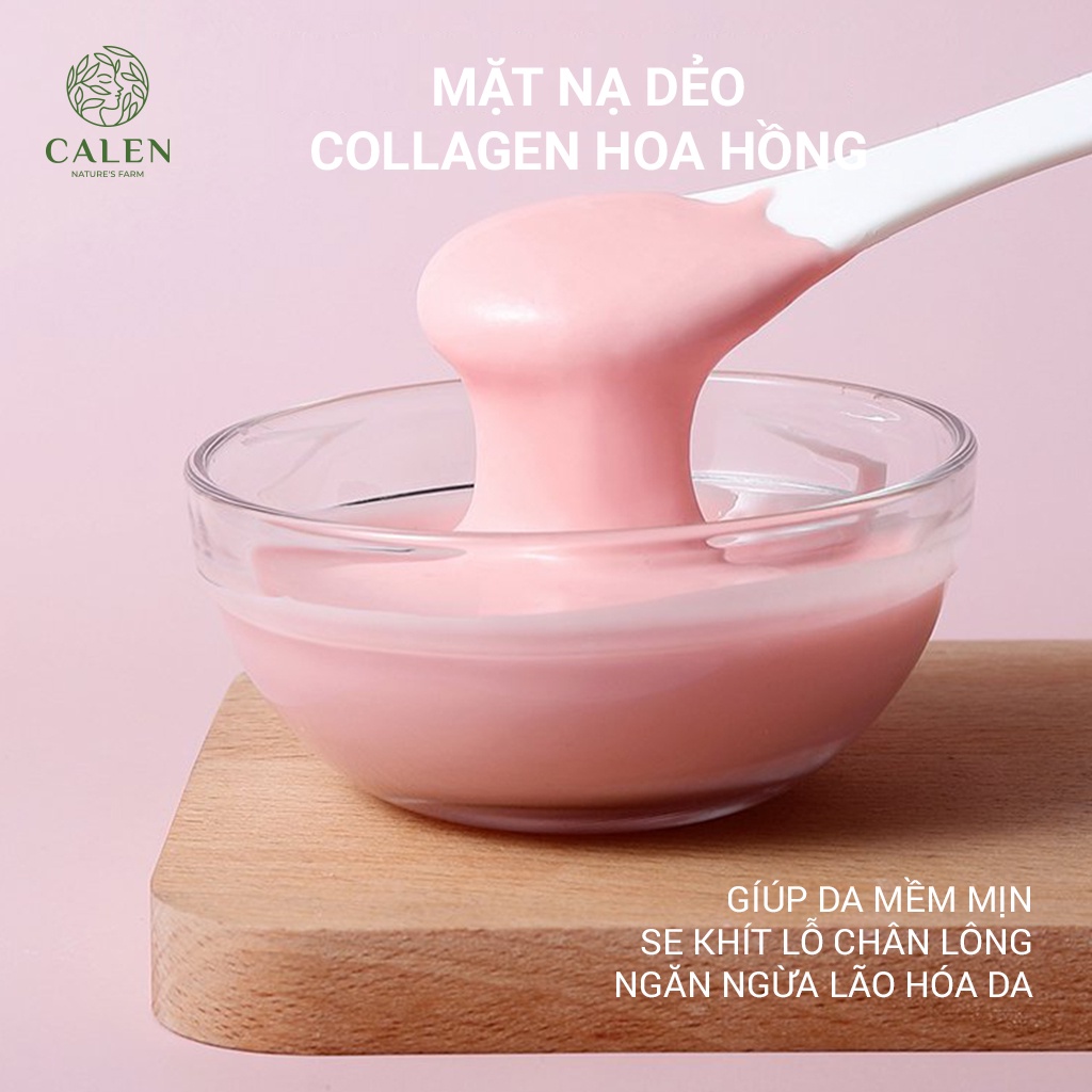 Mặt nạ dẻo collagen Hoa Hồng Calen dưỡng da trắng hồng,làm giảm quá trình lão hóa và mềm mịn da hũ 200gr