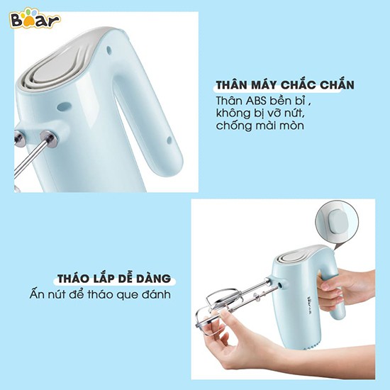 Máy đánh trứng cầm tay Bear DDQ-B02P5, bảo hành 12 tháng