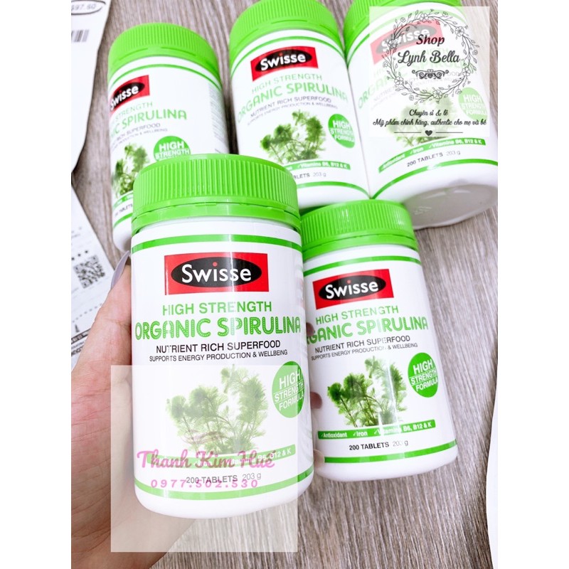 Tảo Swisse Organic Spirulina