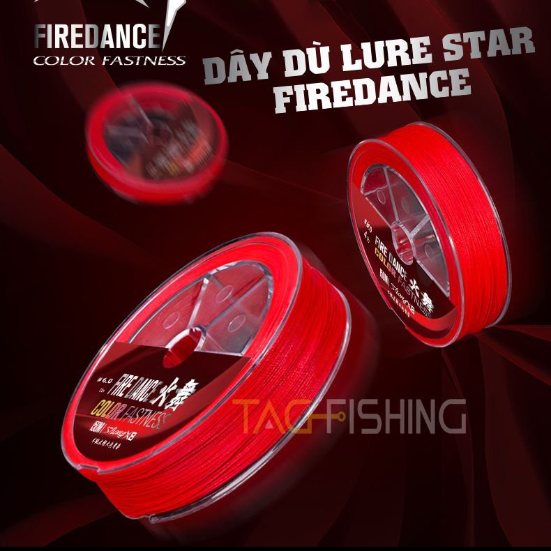 Dây Dù Lure Star FIREDANCE 150m ( Màu Đỏ )