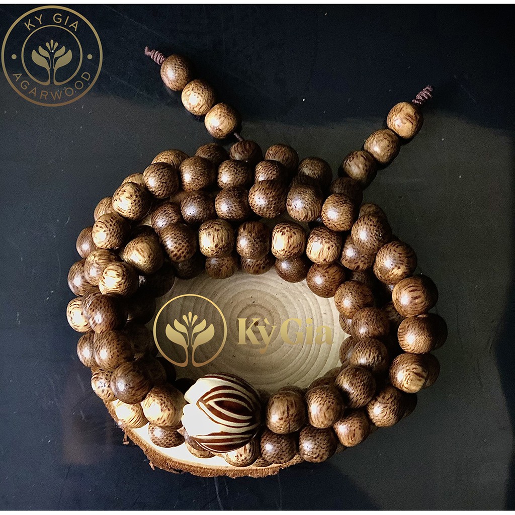 Vòng Tay Trầm Hương Kỳ Gia 8 Li 108 hạt
