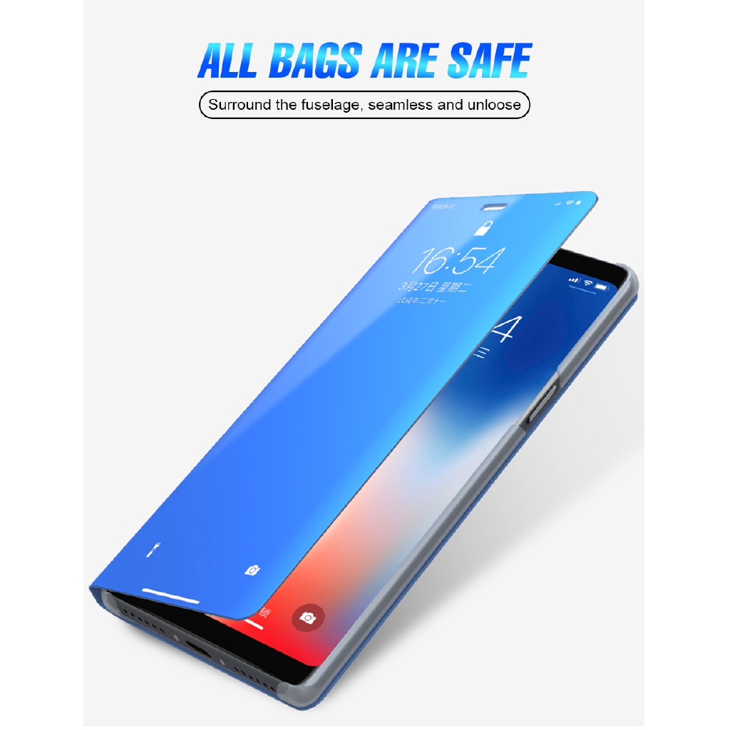 Ốp Lưng Nắp Gập Mặt Gương Cho Apple iPhone 6 6S 7 8 Plus X