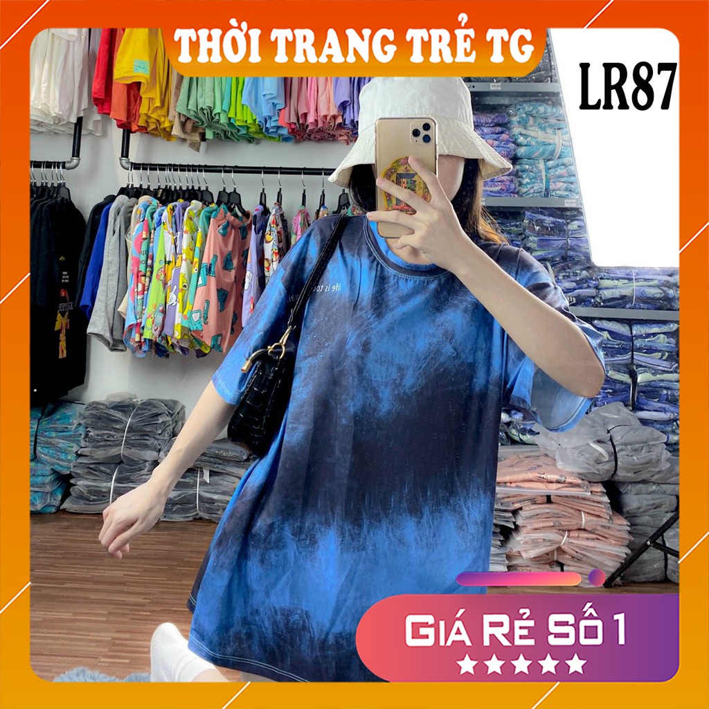 Áo thun loang màu 𝑭𝒓𝒆𝒆𝒔𝒉𝒊𝒑 Áo phông unisex LR87 vải cotton xượt poli co giãn thấm hút tốt, không xù lông