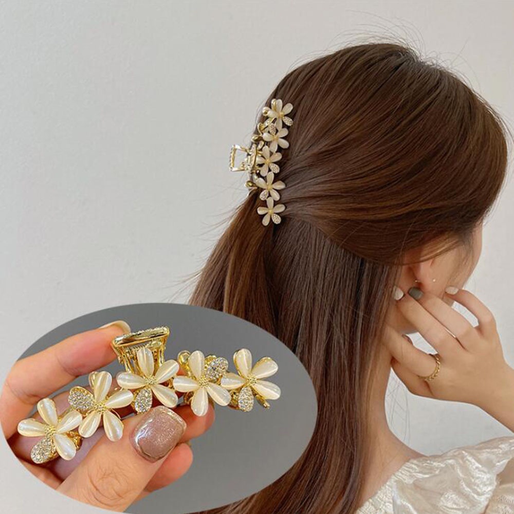 Kẹp Tóc Hình Hoa Đính Đá Thời Trang Cho Nữ