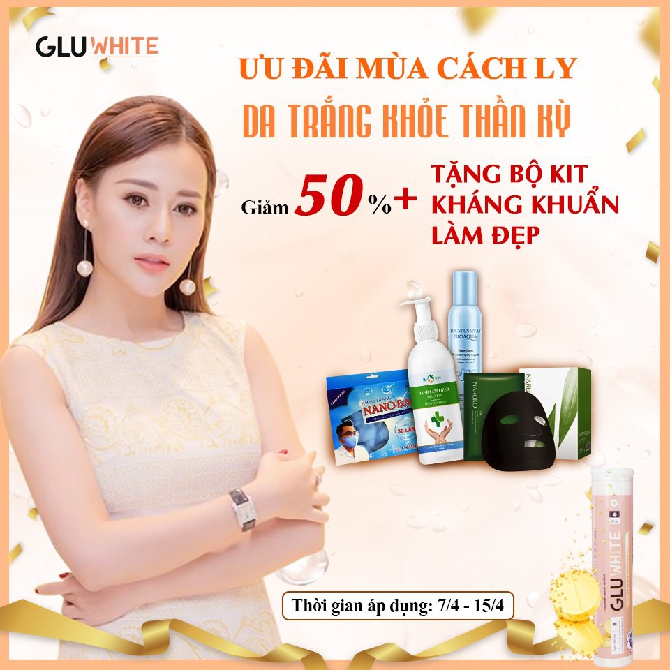 COMBO 6 HỘP VIÊN SỦI GLUWHITE – TẶNG TRỌN BỘ QUÀ TẶNG