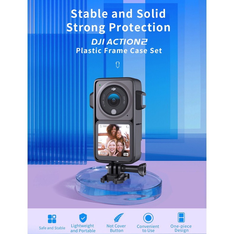 TELESIN Ốp Điện Thoại ABS Có Khung Chống Bụi Chống Rơi Cho DJI Action 2