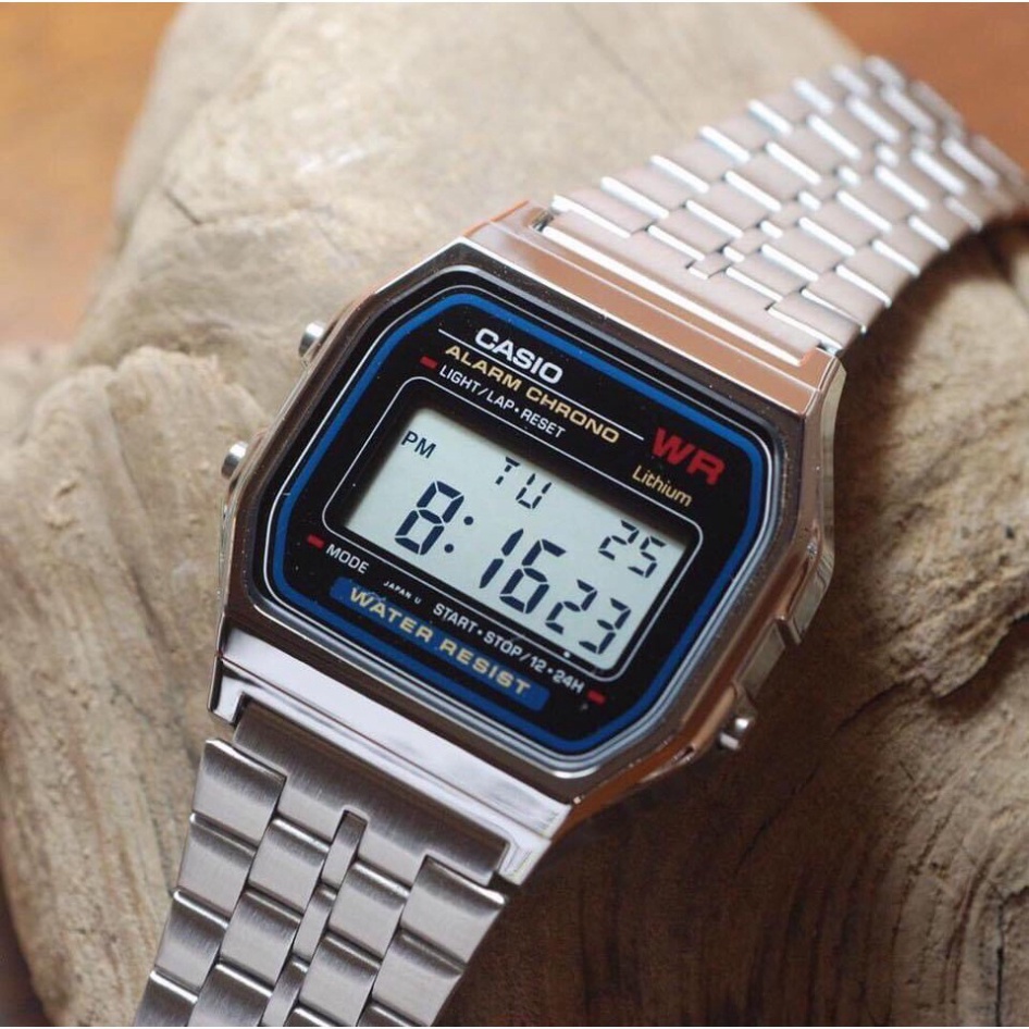 [HOT 2021] Đồng hồ nam casio A159-A158 Full box điện tử chống nước siêu cá tính và trẻ trung năng | BigBuy360 - bigbuy360.vn