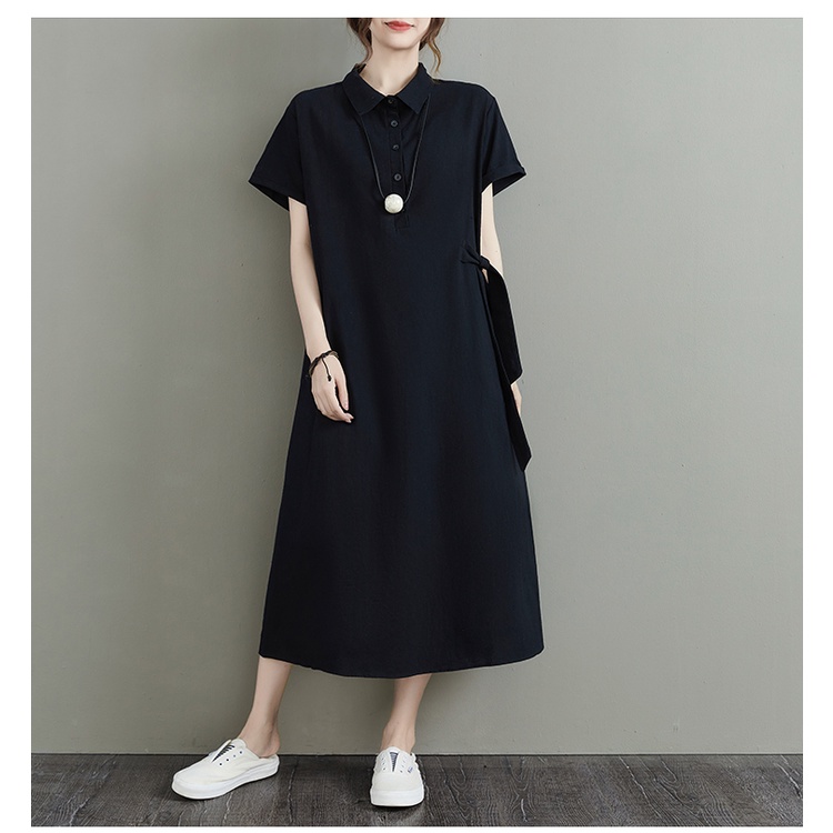 A278 váy bigsize freesize cổ tàu cách điệu thắt eo thời trang phong cách mẫu mới