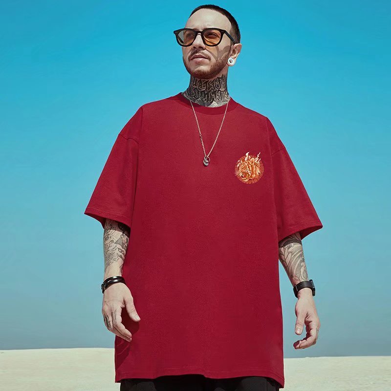 Áo Thun Tay Ngắn Cổ Tròn Dáng Rộng In Chữ Thời Trang Mùa Hè Cho Nam Size M-8XL