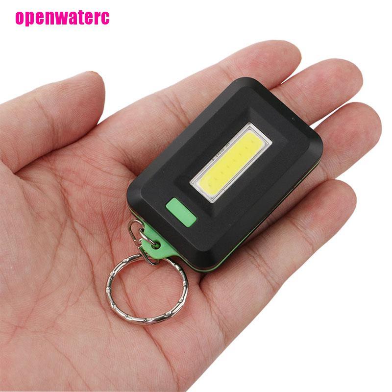 Đèn Pin LED COB Mini Chống Thấm Nước Có Móc Khóa Tiện Dụng Mang Theo Cắm Trại