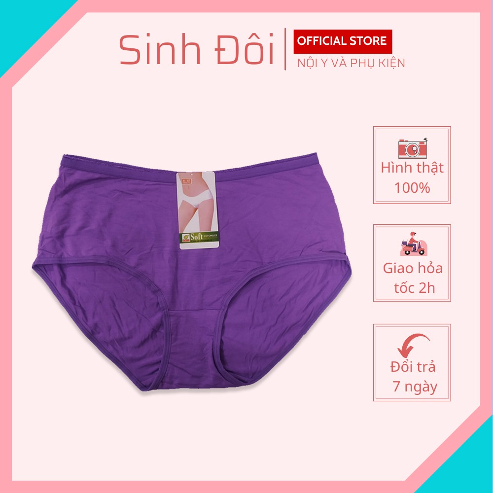 Quần lót nữ cotton cao cấp trơn Soft 9066 dạng cạp cao nâng mông mềm mại thấm hút mồ hôi size L-4XL bigsize 85kg