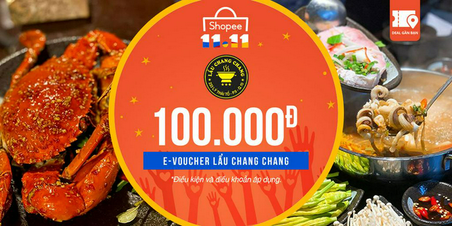 E-voucher giảm 100.000đ tại lẩu chang chang