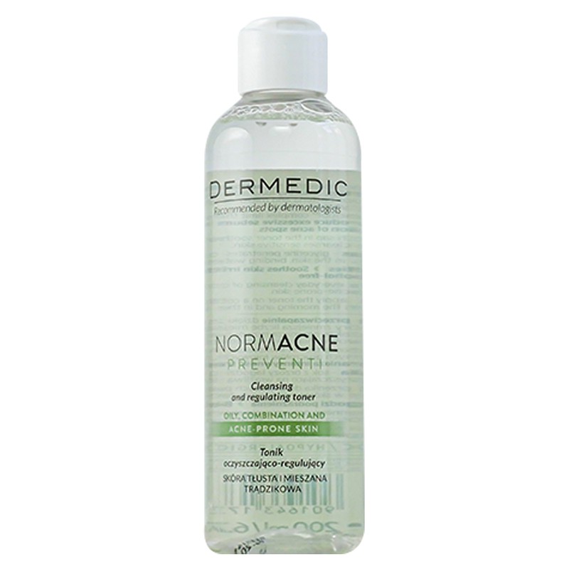 Toner làm dịu cho da dầu mụn Dermedic Normacne Cleansing And Regulating Skin 200ml