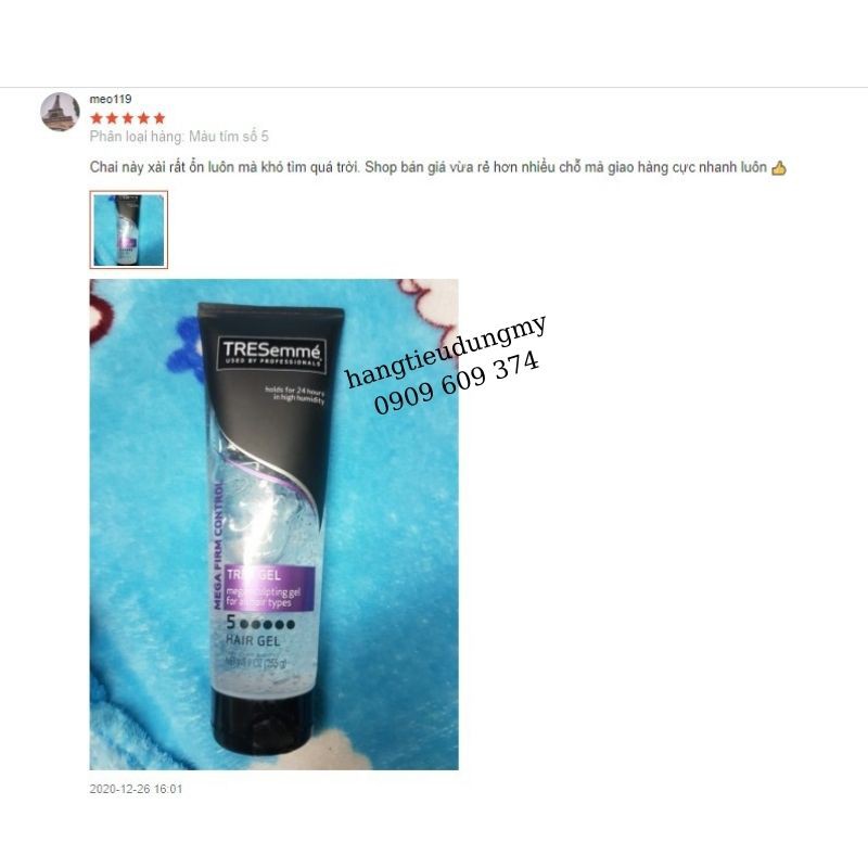 MẪU MỚI 2022 - GEL VUỐT TÓC TRESEMME 255G