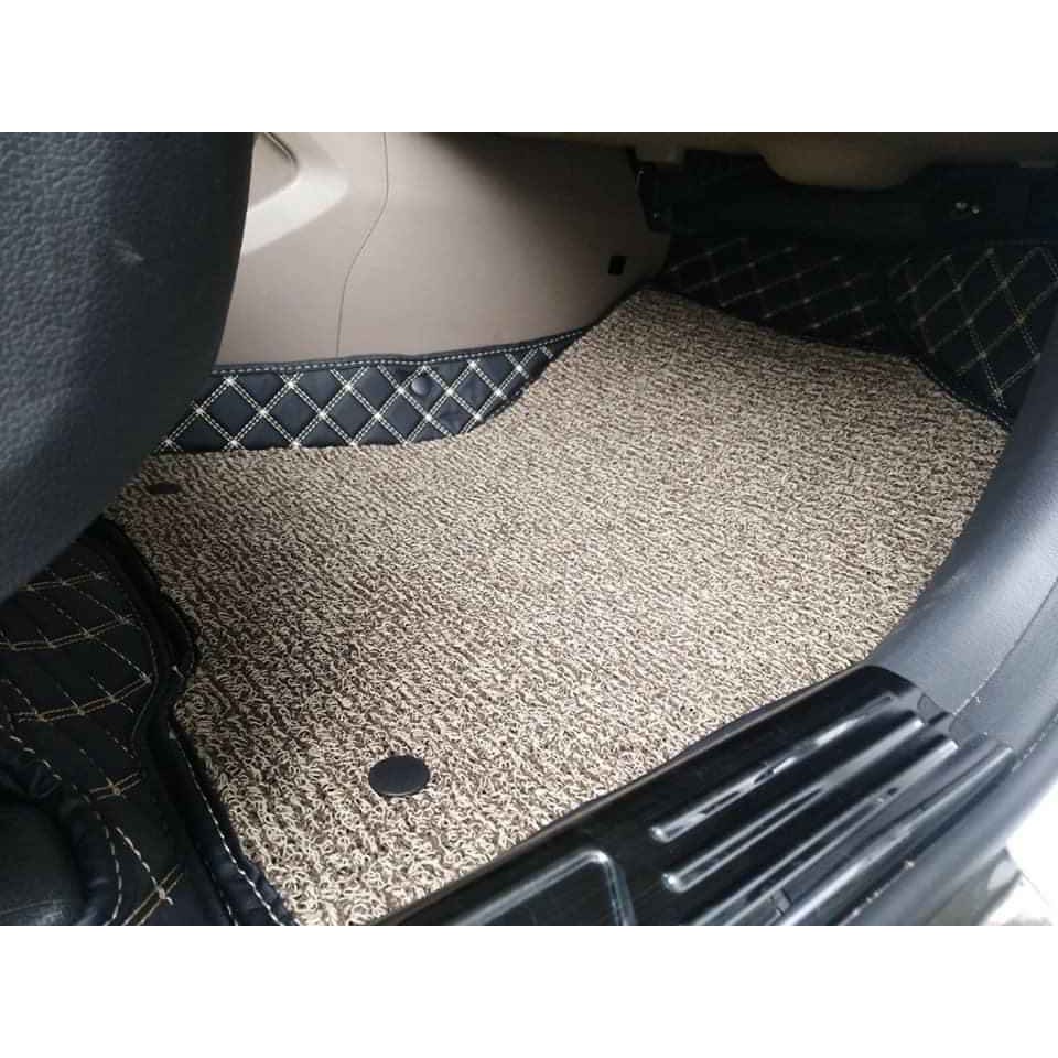 Thảm Lót Sàn Ô Tô 6D Cho Hyundai Tucson 2019-2020 Da Pu Ô Vuông 2 Chỉ Cao Cấp