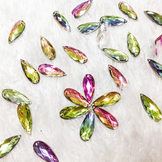 Hạt cườm 3D cánh hoa kết áo ánh 7 màu siêu đẹp size 2.2cm