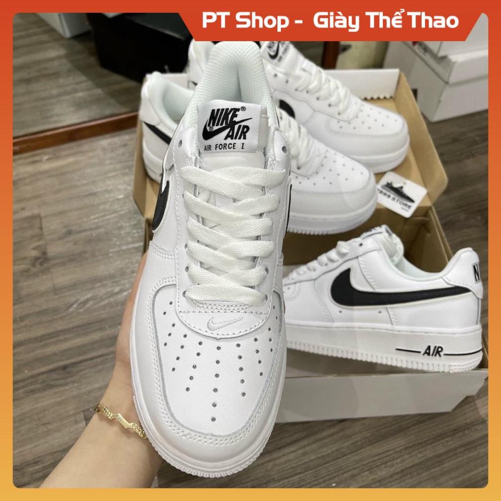 [FreeShip + Hàng Siu Cấp ] giày Af1 trắng móc đen thấp cổ, Giầy Air Force Trắng vạch đen đẳng cấp giới trẻ