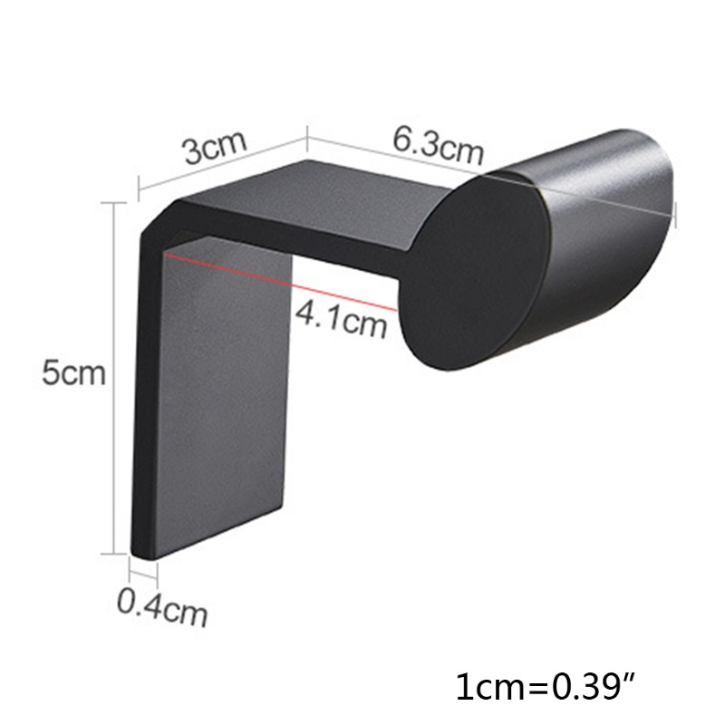 Móc Treo Khăn Tắm Bằng Nhôm Màu Đen Chống Thấm Nước Tiện Dụng