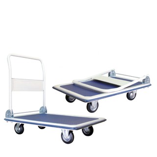 [FreeShip - Clip thật] Xe Kéo Hàng, Xe Đẩy Hàng 4 Bánh Maxkiwi- Sàn Thép, Tải Trọng 300kg, Tay Đẩy Gập Gọn