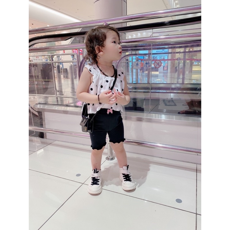 Quần legging đùi cho bé gái chất cotton siêu mềm mịn thoáng mát