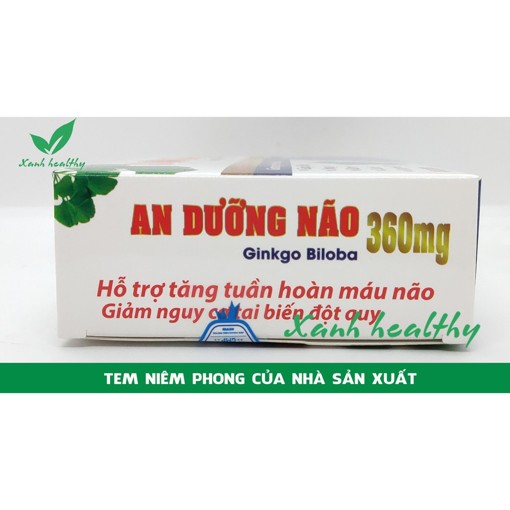 An Dưỡng Não Ginkgo Biloba 360mg 30v giảm đau đầu, hoa mắt, chóng mặt, rối loạn tiền đình