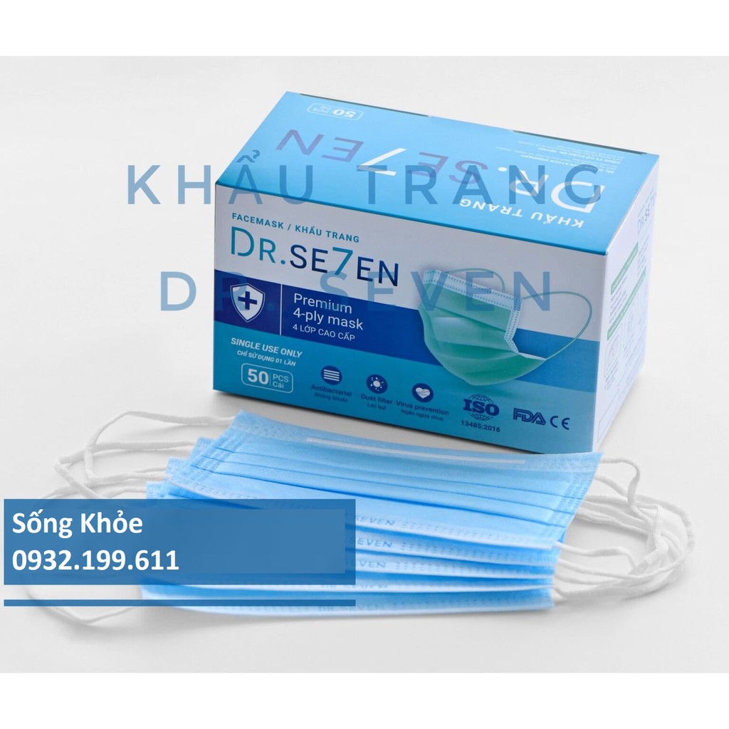 KHẨU TRANG Y TẾ eCare CAO CẤP 4 LỚP, NGĂN VI KHUẨN, NGĂN BỤI