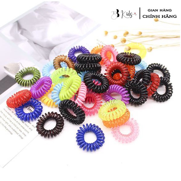 Sét 9 Buộc Tóc Lò Xò BB Kids Màu Sắc Đáng Yêu Cho Bé