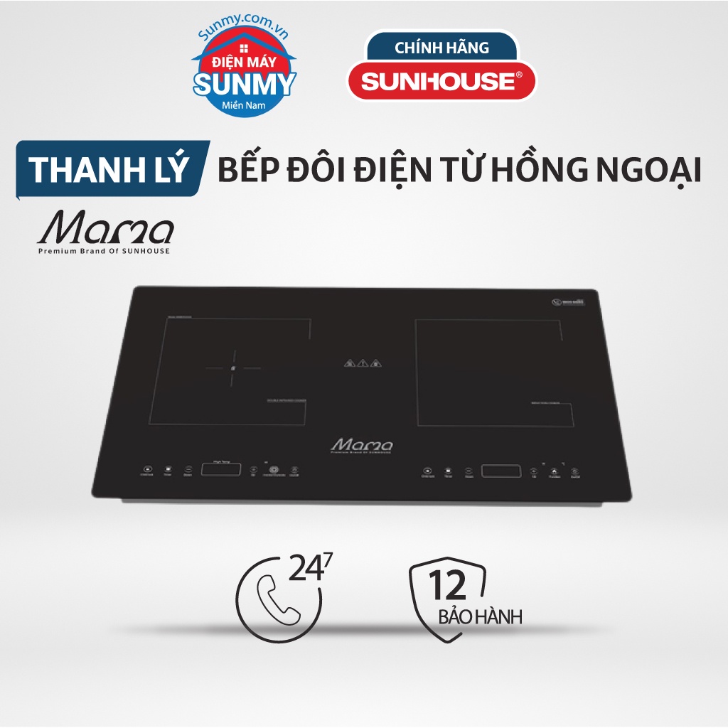 Bếp Đôi Điện Từ Hồng Ngoại Sunhouse Mama SHB9986 / MMB9100VN / SHB8609 / SHB9105MT / SHB9104MT [Thanh Lý Dọn Kho]