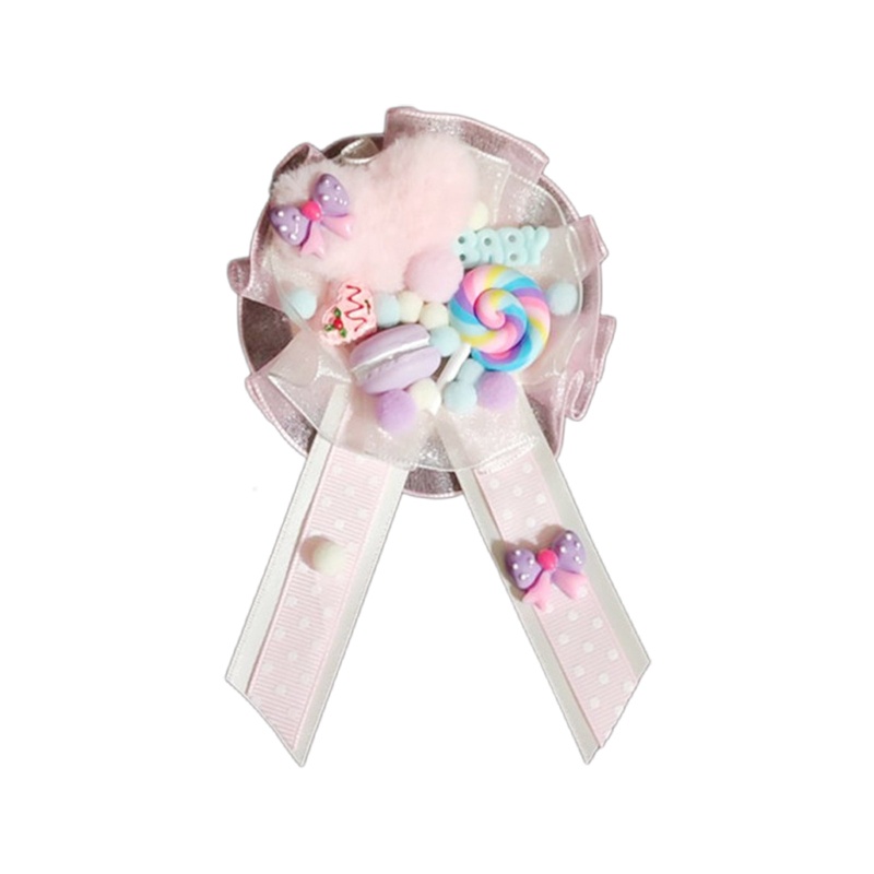 Kẹp Tóc Hình Nơ / Bông Hoa Dễ Thương Chống Trượt 2 Trong 1