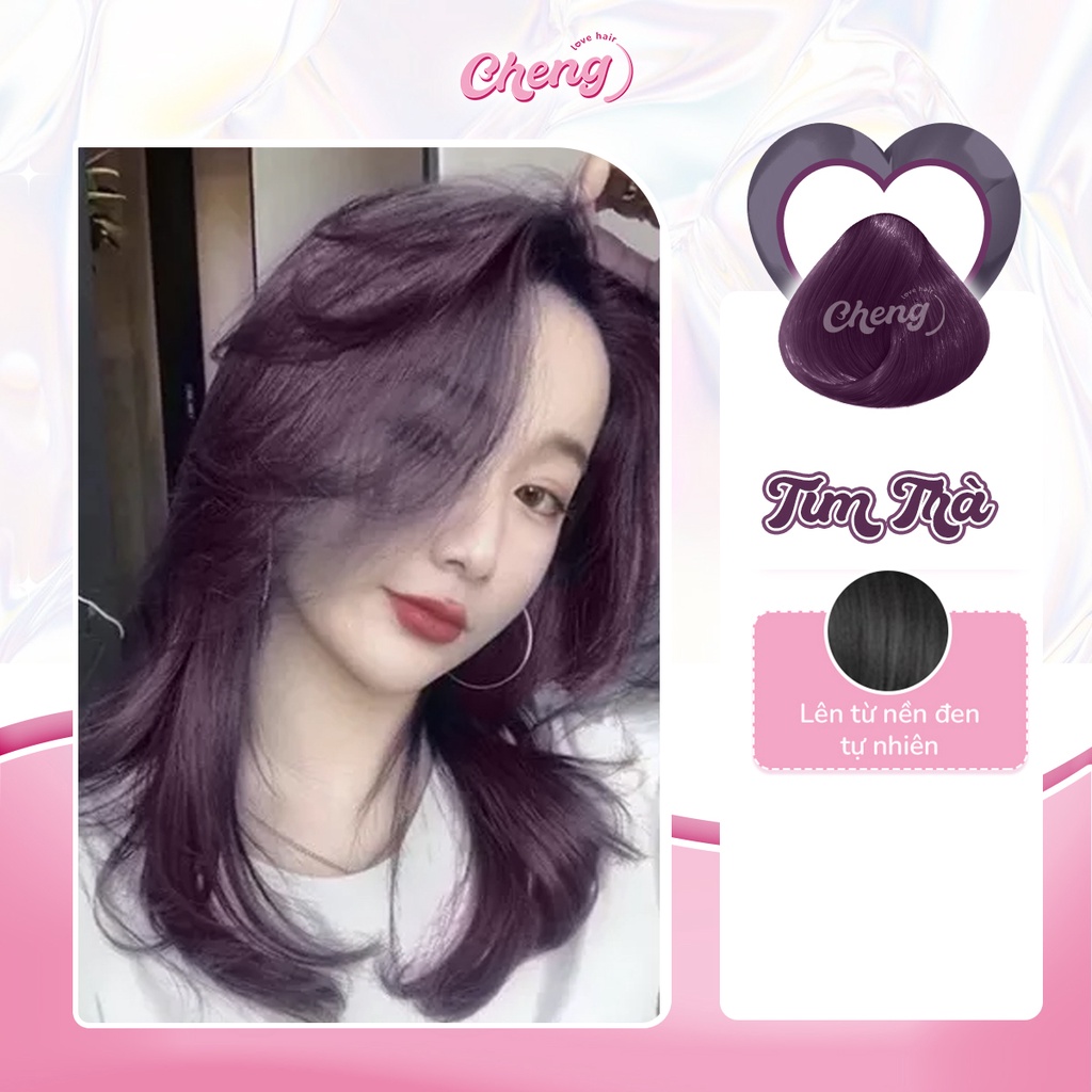 Thuốc Nhuộm Tóc Màu TÍM TRÀ Không Tẩy | Chenglovehair, Chenglovehairs