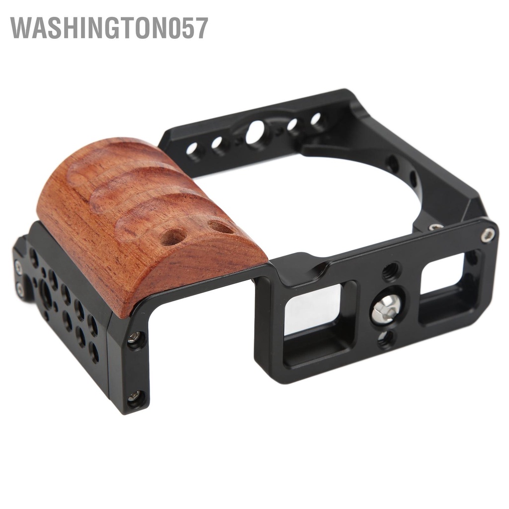 Có thể bán buôn Lồng máy ảnh Quay video Giá bảo vệ bằng hợp kim nhôm có tay cầm gỗ cho Sony ZV ‑ E10 Washington057 Hàng giao ngay