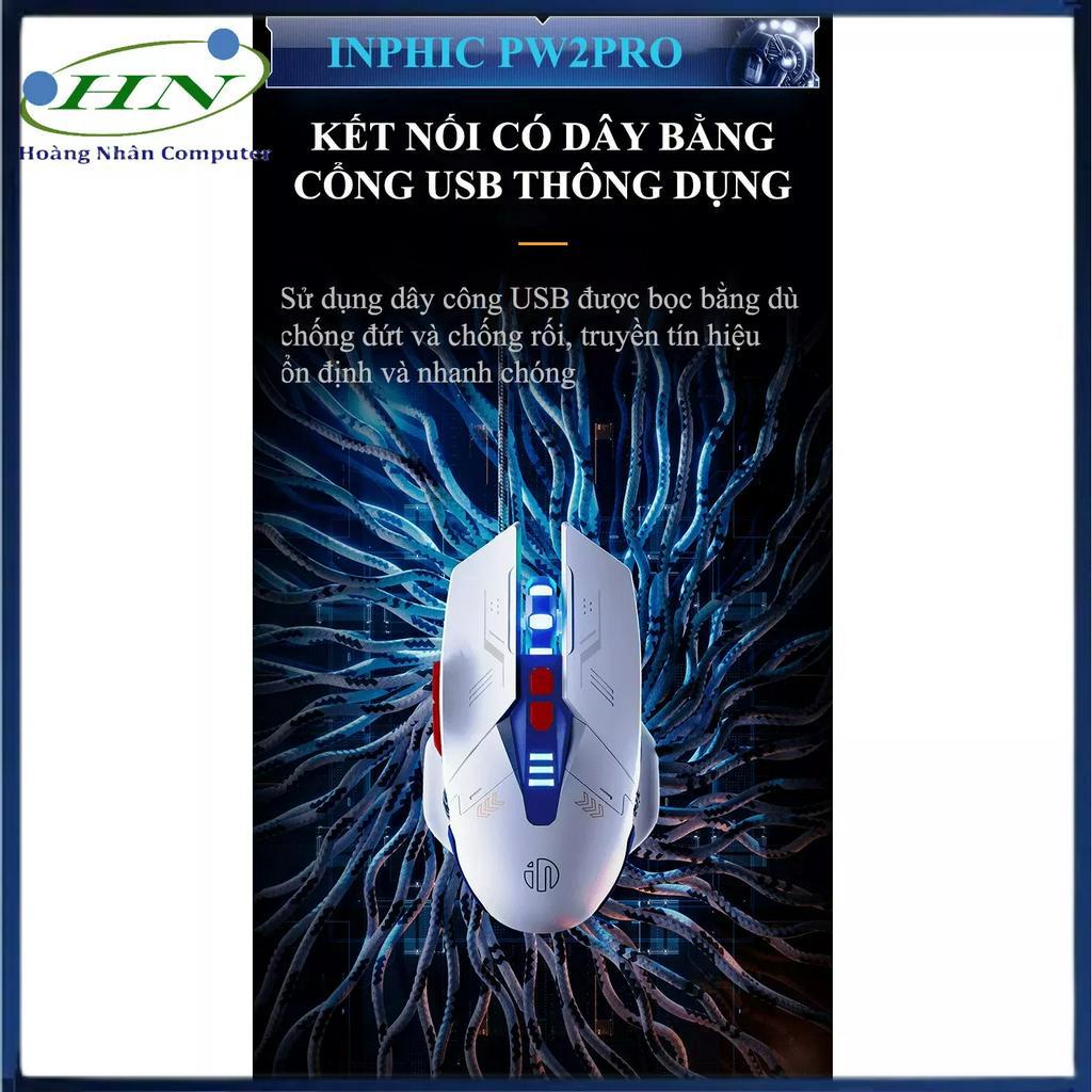 Chuột gaming INPHIC PW2PRO có dây thiết kế robot đèn led RGB
