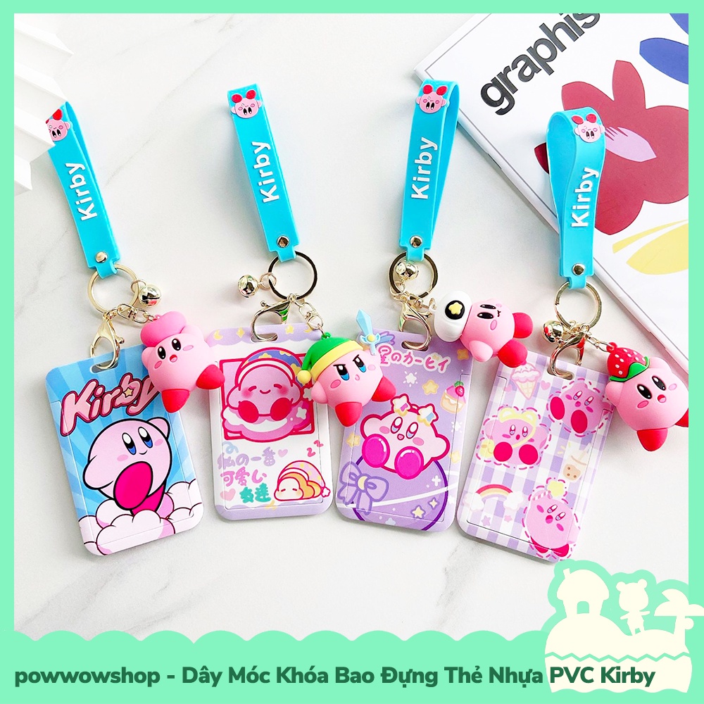 [Sẵn VN - Hỏa Tốc] Dây Móc Khóa Bao Đựng Thẻ Nhân Viên Nhựa PC + Acrylic Phong Cách Kirby