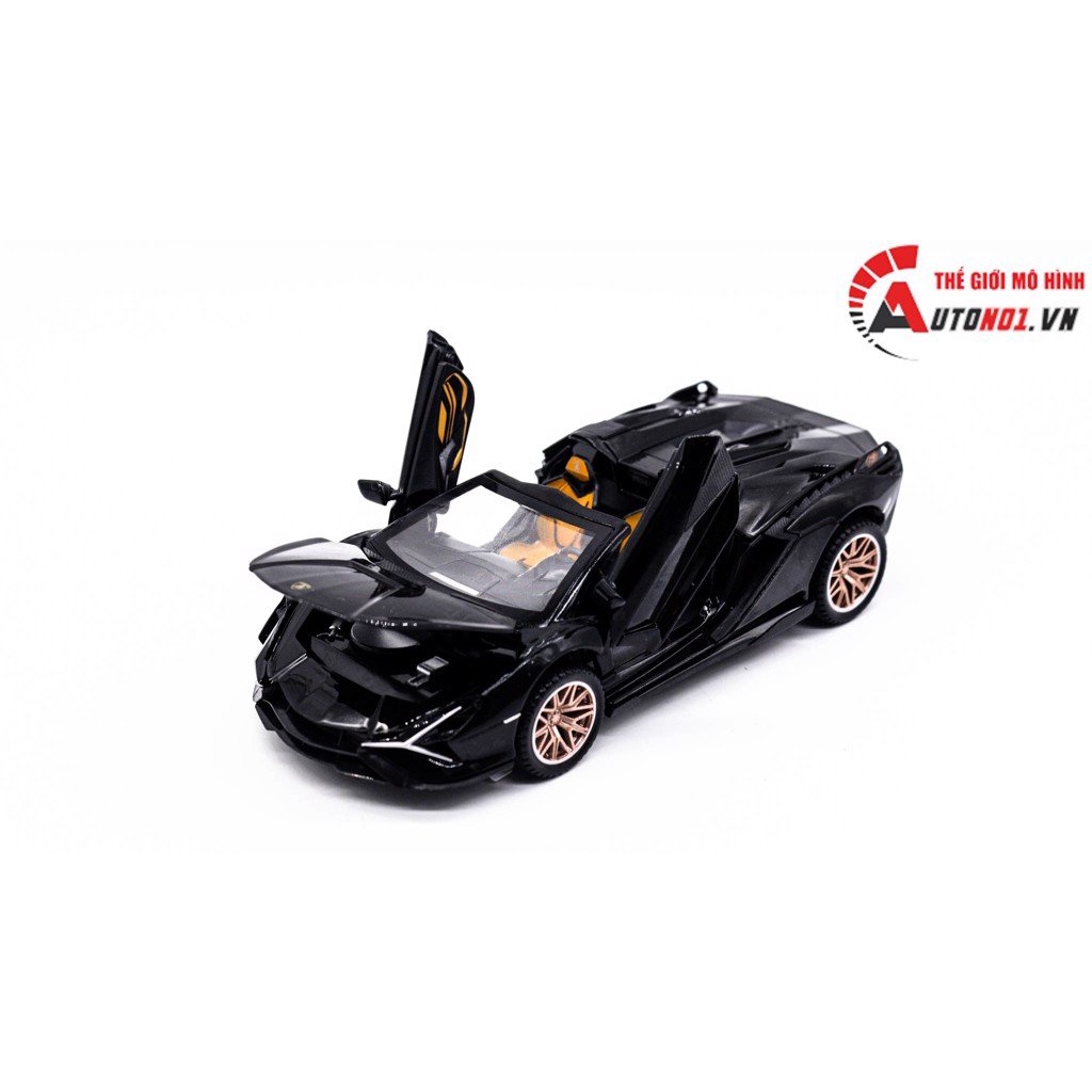 MÔ HÌNH LAMBORGHINI SIAN MUI TRẦN BLACK 1:32 TY MODELS 7827