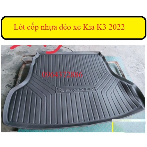 Lót cốp nhựa dẻo xe Kia K3 2022 nhựa dẻo cao cấp tiện lợi không mùi
