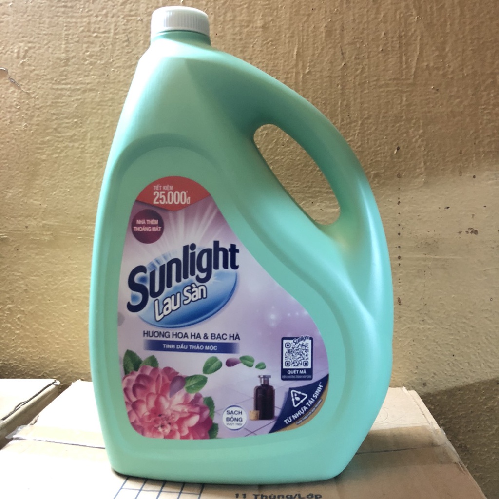 Nước lau sàn Sunlight Hương Hoa Hạ & Bạc Hà/ Hương Lily & Hương Thảo 3,6kg