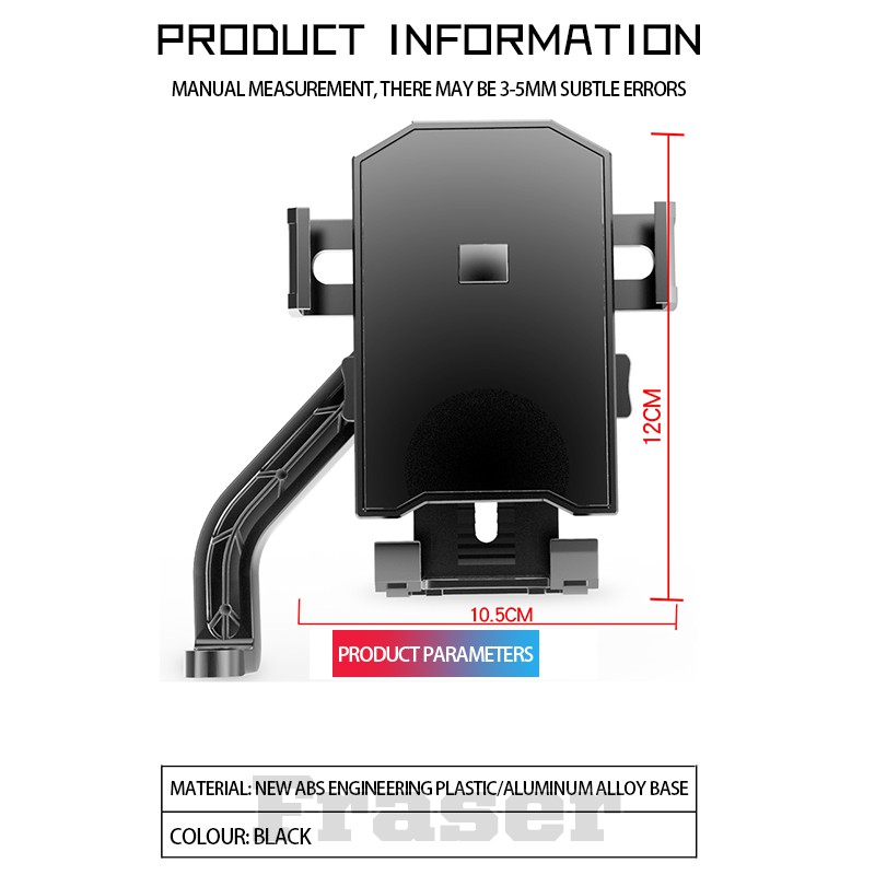 Giá Đỡ Điện Thoại Xoay 360 Độ Gắn Xe Đạp / Xe Máy Chất Lượng Cao