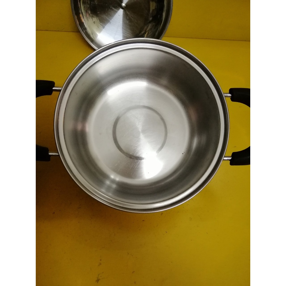 Nồi inox nội địa Nhật, size 20cm, cao 8.5cm (mã 829), Dùng được bếp từ